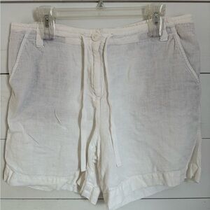 Talbots Women's White Linen Shorts